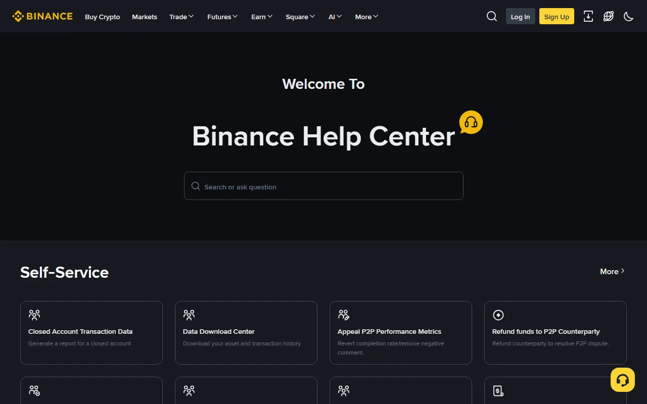 Binance Official Support Center